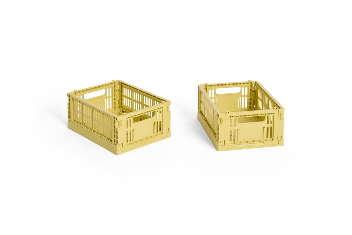 Colour Crate Mini kasse, 2 stk - Dusty yellow
